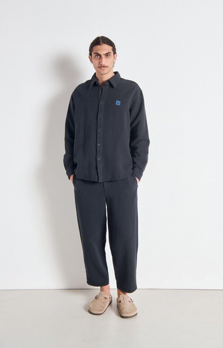 Men's shirt Afaz - VINTAGE CARBON - Black